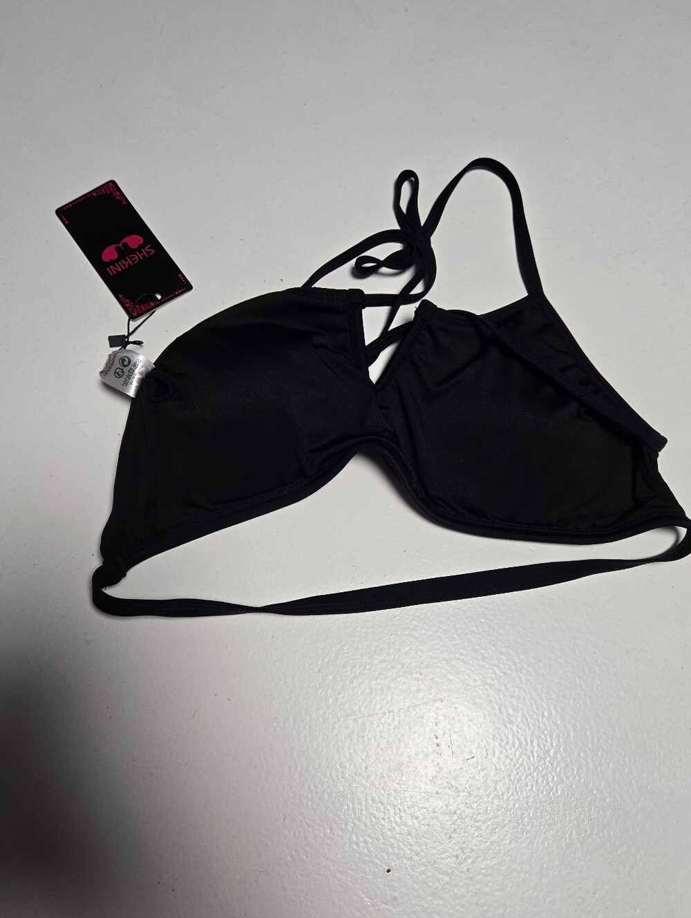 Shekini Black Bikini Bra Swim Bra Size Large New With Tag